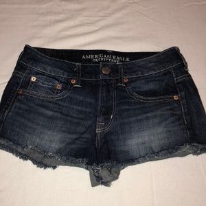 American Eagle Dark Jean High Waisted Short